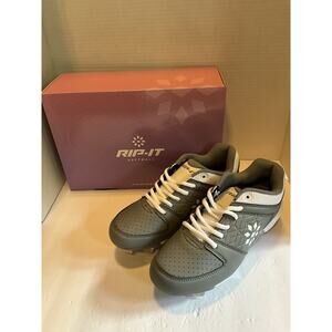 RIP-IT Diamond Softball Cleats Women’s Size 7 Charcoal White Metal Spikes